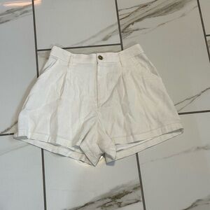 Hollister High Waist White Women's Shorts
